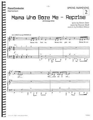 mama who bore me reprise sheet music: a symphony of chaos and order